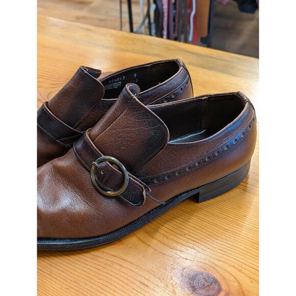 1970s Nunn Bush Brown Leather Dress Shoes main image 4
